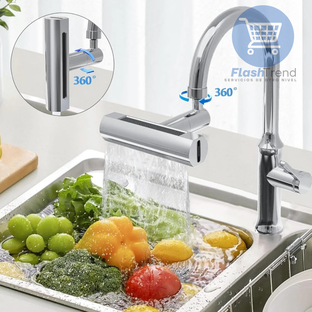FlowMax™: Grifo De Cocina De Cascada Con 4 Modos de Uso✨